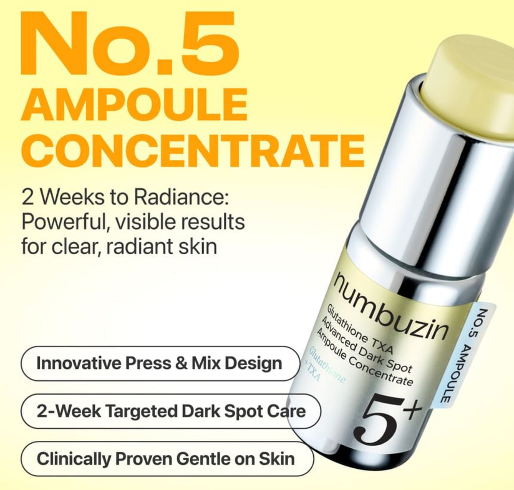 Numbuzin - No.5 Glutathione TXA
Advanced Dark Spot Ampoule
Concentrate