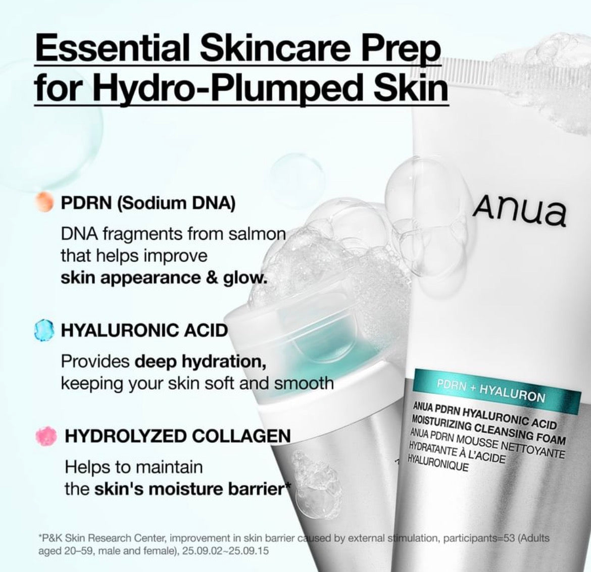 Anua - PDRN Hyaluronic Acid Moisturizing Cleansing Foam
