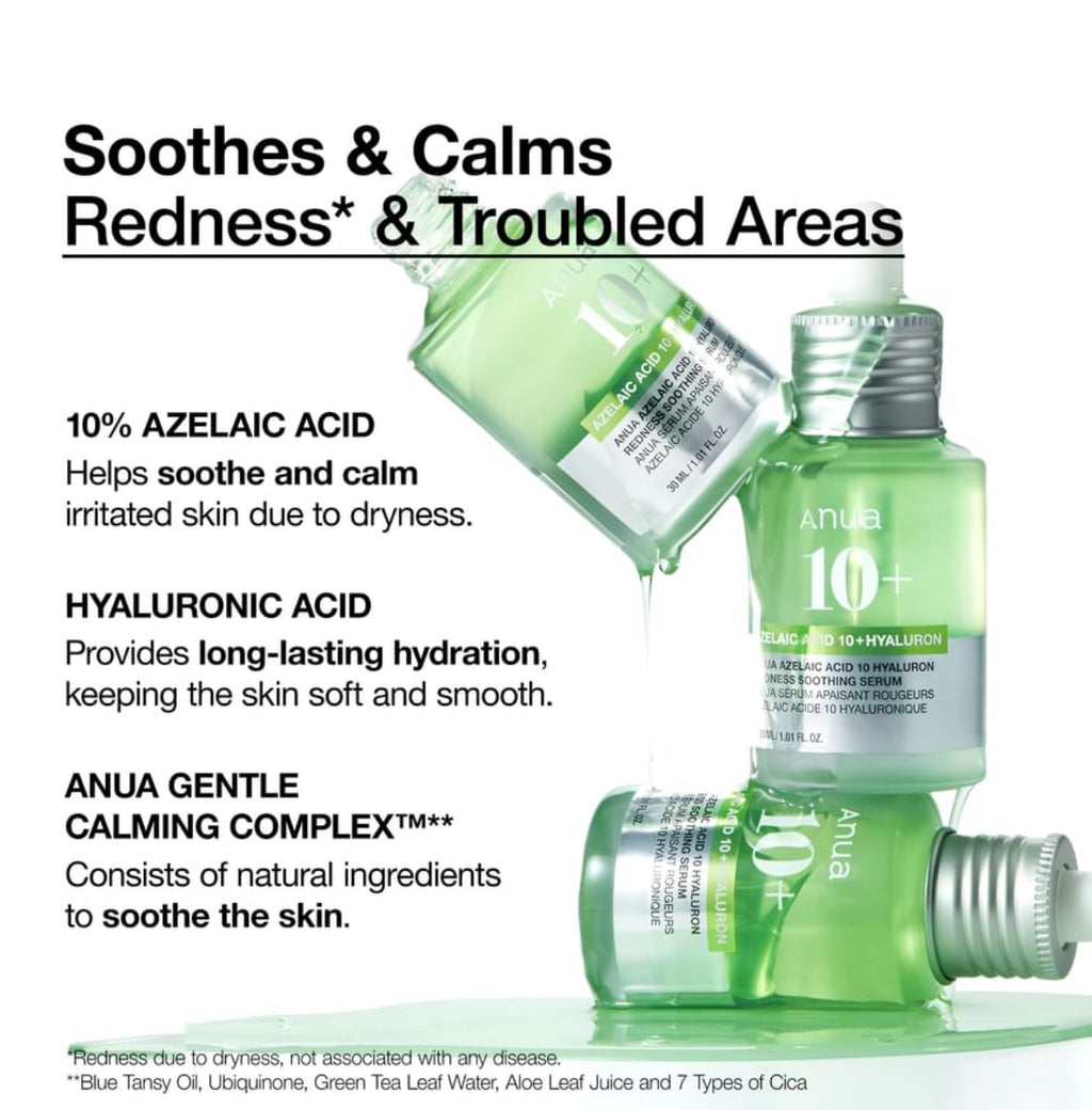 Anua - Azelaic Acid 10 Hyaluron Redness
Soothing Serum