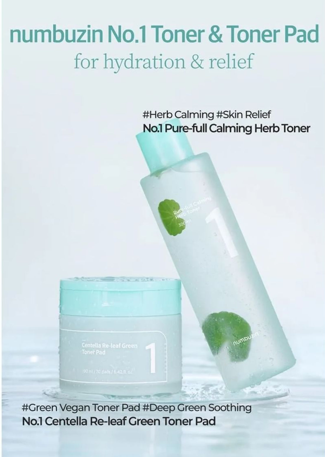 Numbuzin - No.1 Pure-Full Calming Herb
Toner