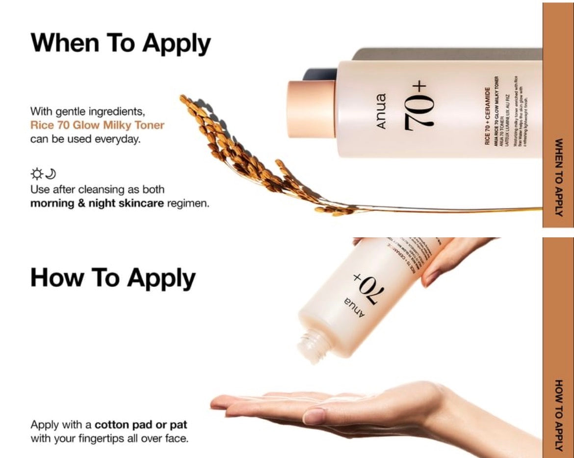 Anua - Rice 70 Glow Milky Toner